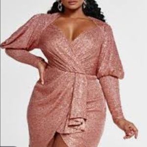 Arielle Puffed Sleeved Wrap Mini Dress